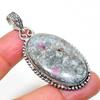 Ruby In Fuchsite Ethnic Handmade 925 Sterling Silver Jewelry Pendant 2.21" N6T76