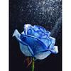 Diamond Painting Cross Stitch Full Round Drill Blue Rose Diamond Embroidery