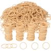 Rubber Bands Size #10 Beige 760 pcs Approximately 0.42 lb 1 inch Light Brown #10 Elastic Rubber Bands for Office Supplies
