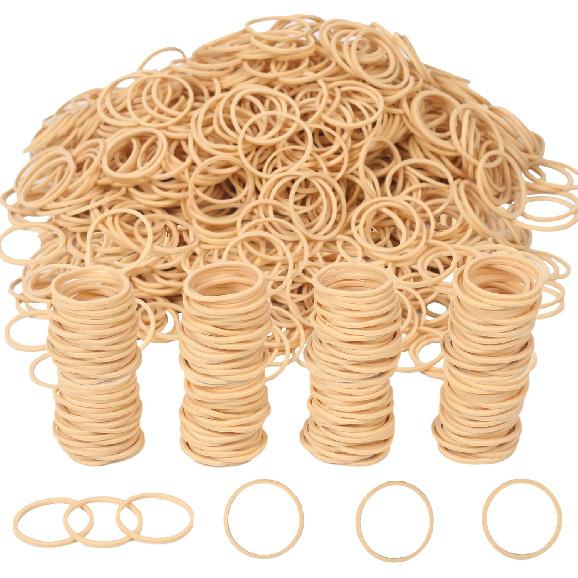 Rubber Bands Size #10 Beige 760 pcs Approximately 0.42 lb 1 inch Light Brown #10 Elastic Rubber Bands for Office Supplies