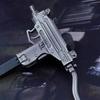15 см сплав миниатюрный пистолет-пулемет модель Uzi подвеска высокое качество пистолет брелок ремесло кулон поддельный пистолет оружие детские подарки