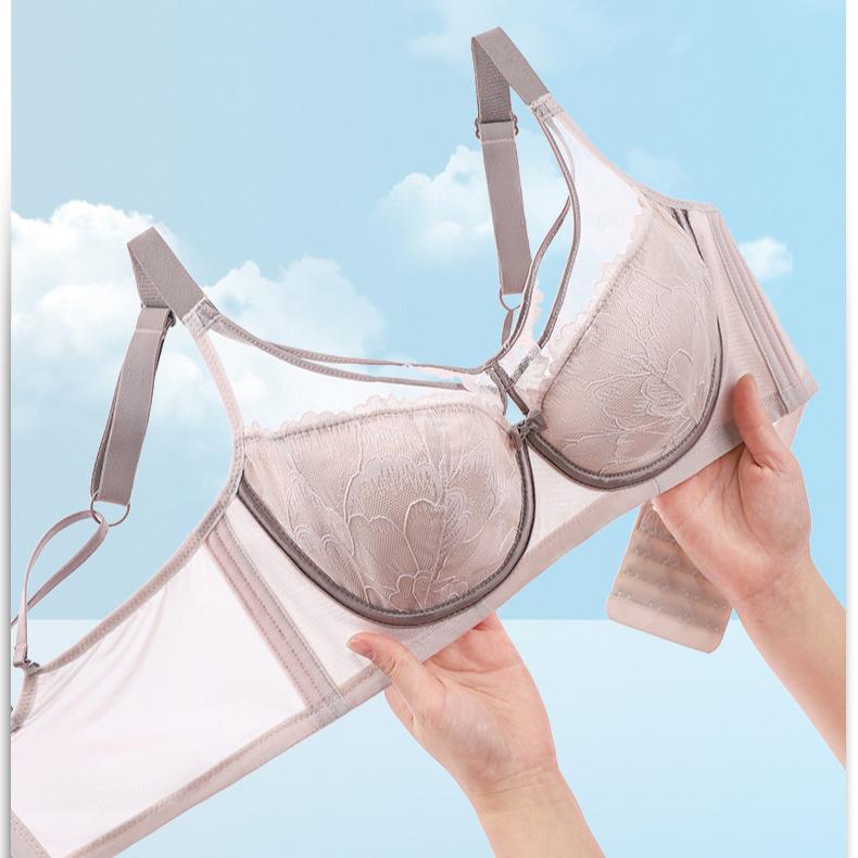Женское нижнее белье Тонкая коллекция Бюстгальтер Дышащий без косточек Регулируемый топ Поддержка Сексуальный пуш-ап бюстгальтер