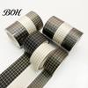 Planner Adhesive Tape 3 Rolls Golden Foil Washi Tape, Retro Plaid Leaf Pattern Decorative Kit Masking for DIY Crafts, Journal, Planner, Scrapbooking