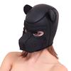 Puppy Play Dog Hood Mask Neck Collar  Bondage Hood Mask Restraint Harness Full Head Ears Halloween Mask Sex Toy For Couples