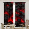 2 шт., Шторы для окон Абстрактный красный и черный градиент Блэкаут Полиэстер Праздничный декор для стен Подходит для использования в помещении