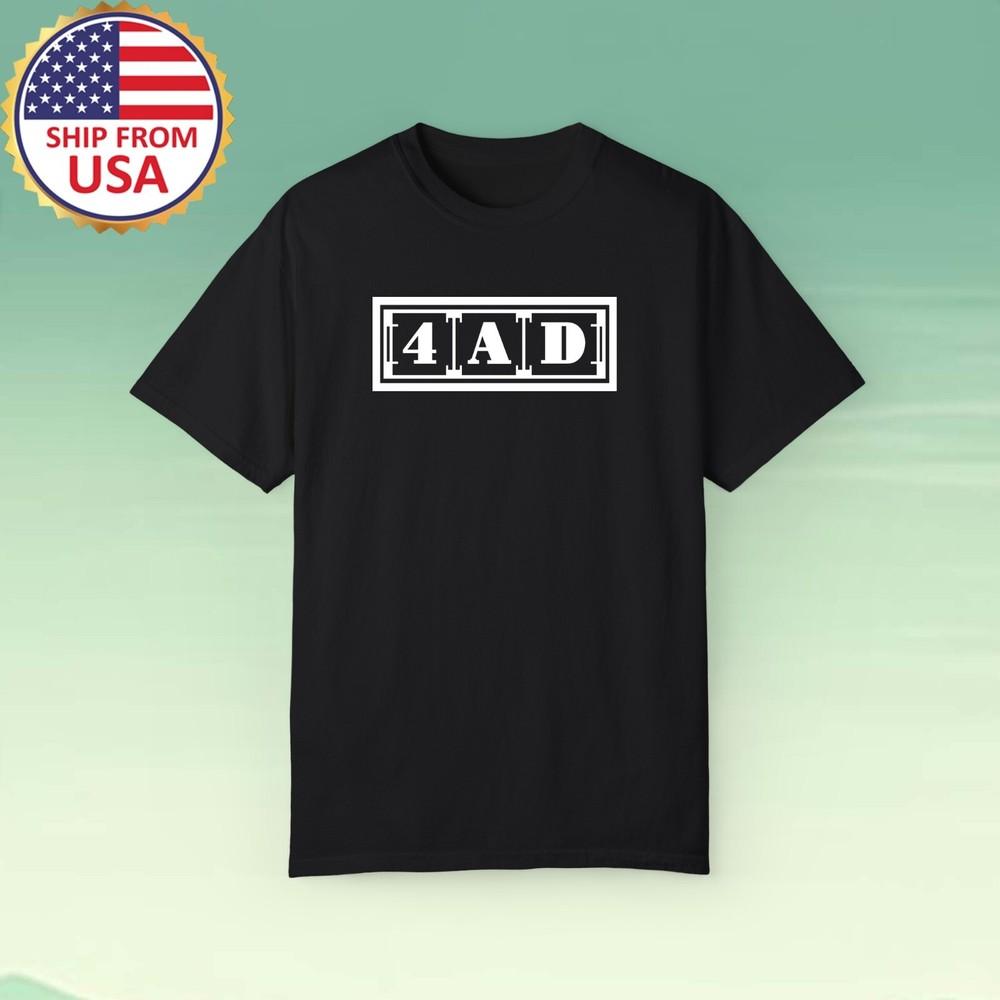 4AD Record Label Mens Black Size Unisex T-Shirt