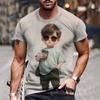 Handsome Boy Pattern T-Shirt For Men Personality 3D Printed Tees Summer Casual Round Neck Tops Short Sleeve Tee Shirts