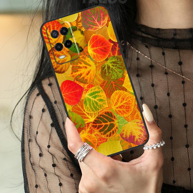 Чехол 'Осенние листья' для Oppo A5 Pro A15 A17 A57 A77 A18 A38 A58 A78 A98 A94 A74 A54 A40 A60 A80 A96 A76 A16