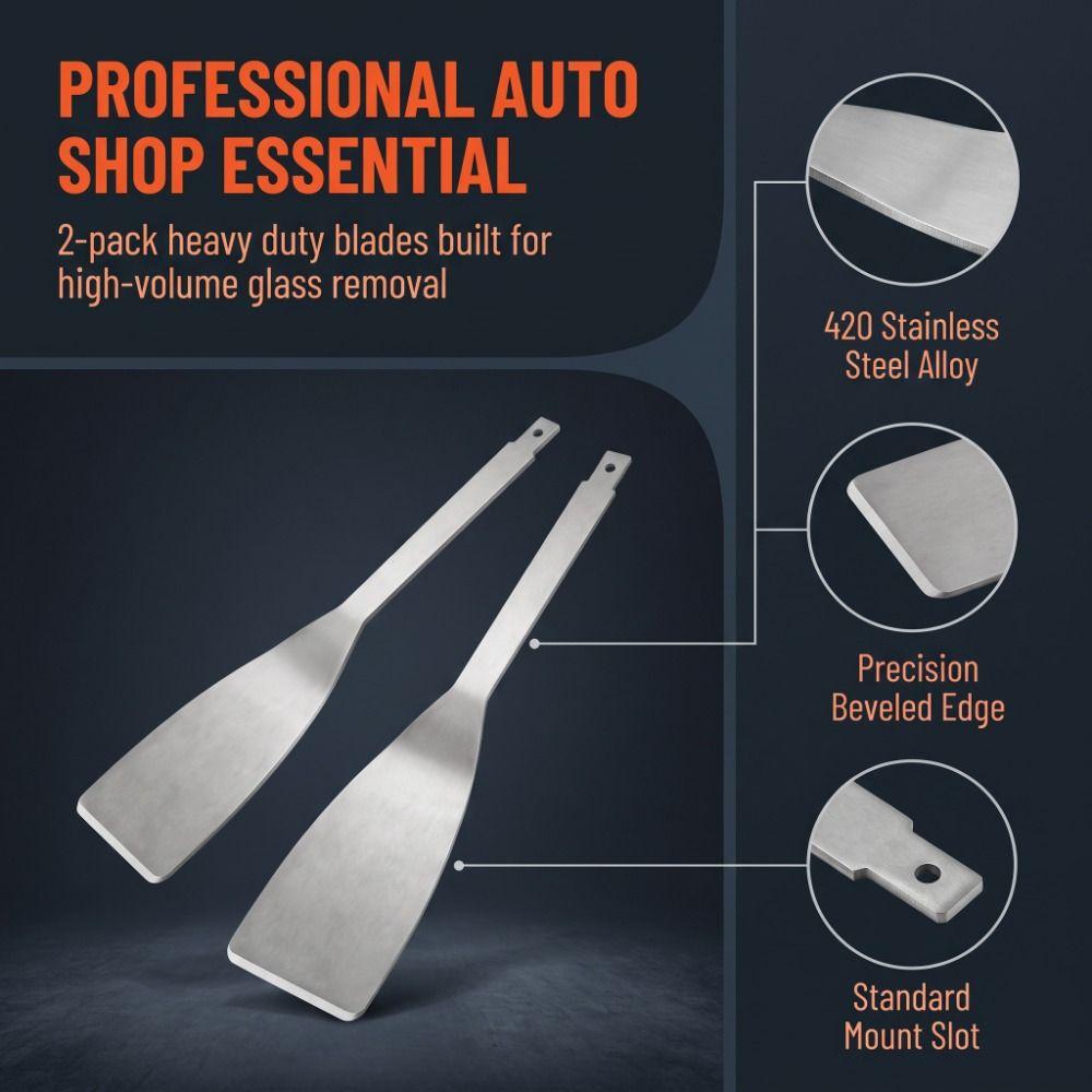 2PCS 420 Stainless Steel Windshield Cut Out Blade Auto Glass Cut Out Tool Auto Glass Repair