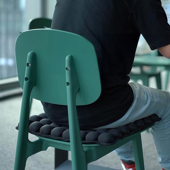Inflatable Air Cushion for Office Chair Portable TPU Seat Pad with Built-in Pump Foldable Hip Support