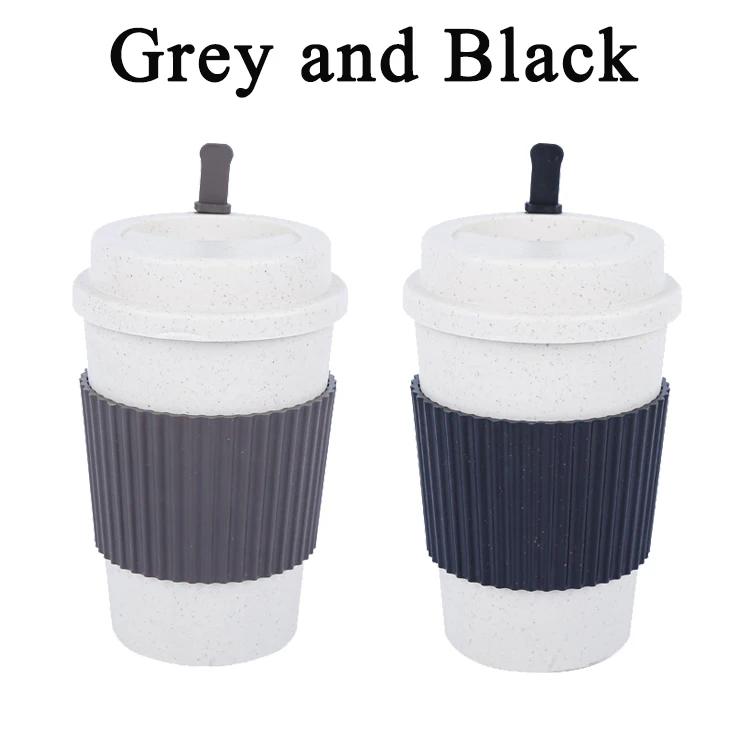 1/2/4 шт. Утолщенная кофейная чашка с крышкой, чашка с соломинкой для кофе, простая чашка для молока из пшеничной соломы, утолщенная матросская чашка, подходит для друзей