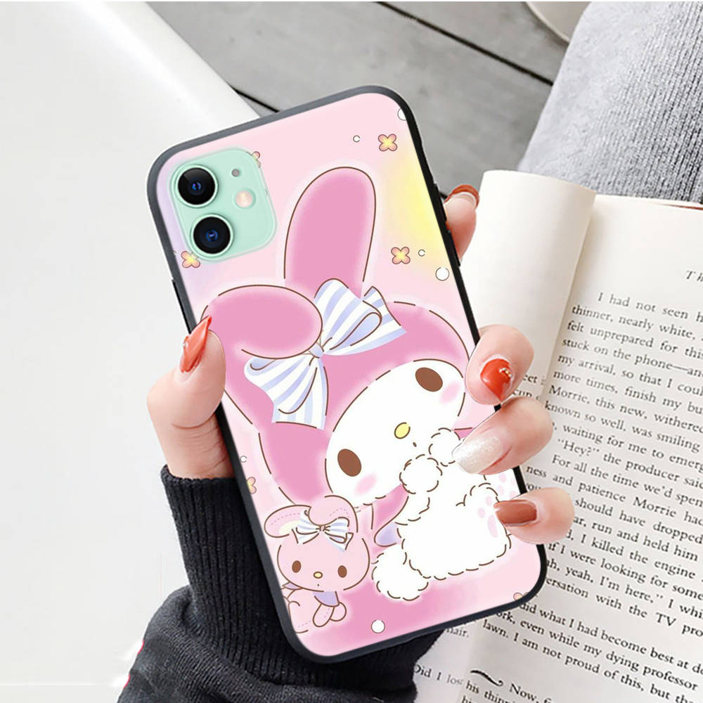 Черный чехол для Xiaomi Poco X6 X4 M5 M6 F5 F6 C65 C55 C50 C51 C40 Pro Redmi 14C A3X 13C 12C 11T 10A 9C Note 7 6 8A Plus L-13 Cute My Melody