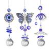 Butterfly Devil Eye Suncatcher Rhinestone Sun Catcher Pendant  Rear View Mirror