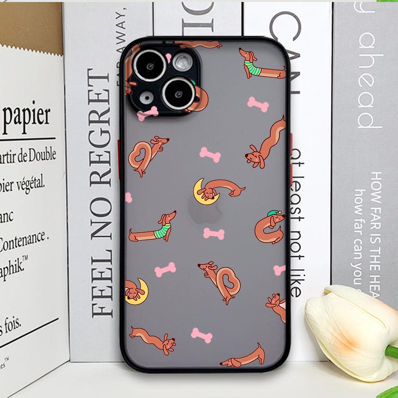 Забавный Мультяшный Такса Милый Рисунок Собаки Чехол для Телефона для Xiaomi Redmi Note 14 Pro Plus 4G 13 12 11 11T 10 Pro+ 9 8 PRO 5G Чехол