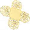 50pcs Rose Hollow Design Truffle Wrappers Square Shape Mini Cupcake Liners  Craft Project
