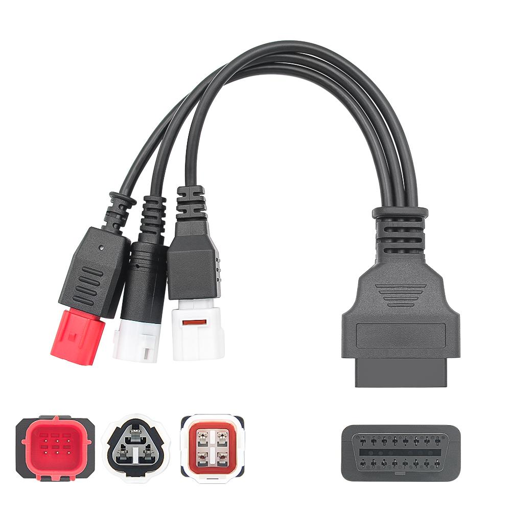 3-в-1 OBD-разъемный кабель для мотоциклов Yamaha и Honda