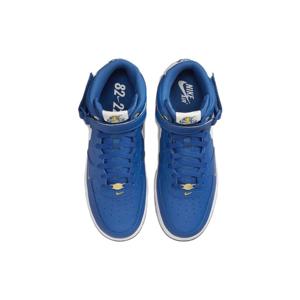 Nike Air Force 1 Mid 07 LV8 40th Anniversary - Blue Jay Men Sneakers Yellow-Ochre White Sail DR9513-400
