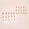 French Almond False Nails White Gradient 30 Pieces Press On Nails for Weddings Parties