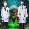 Kids Mad Scientist Costume Set Halloween Party Science Role Play Outfit Kindergarten