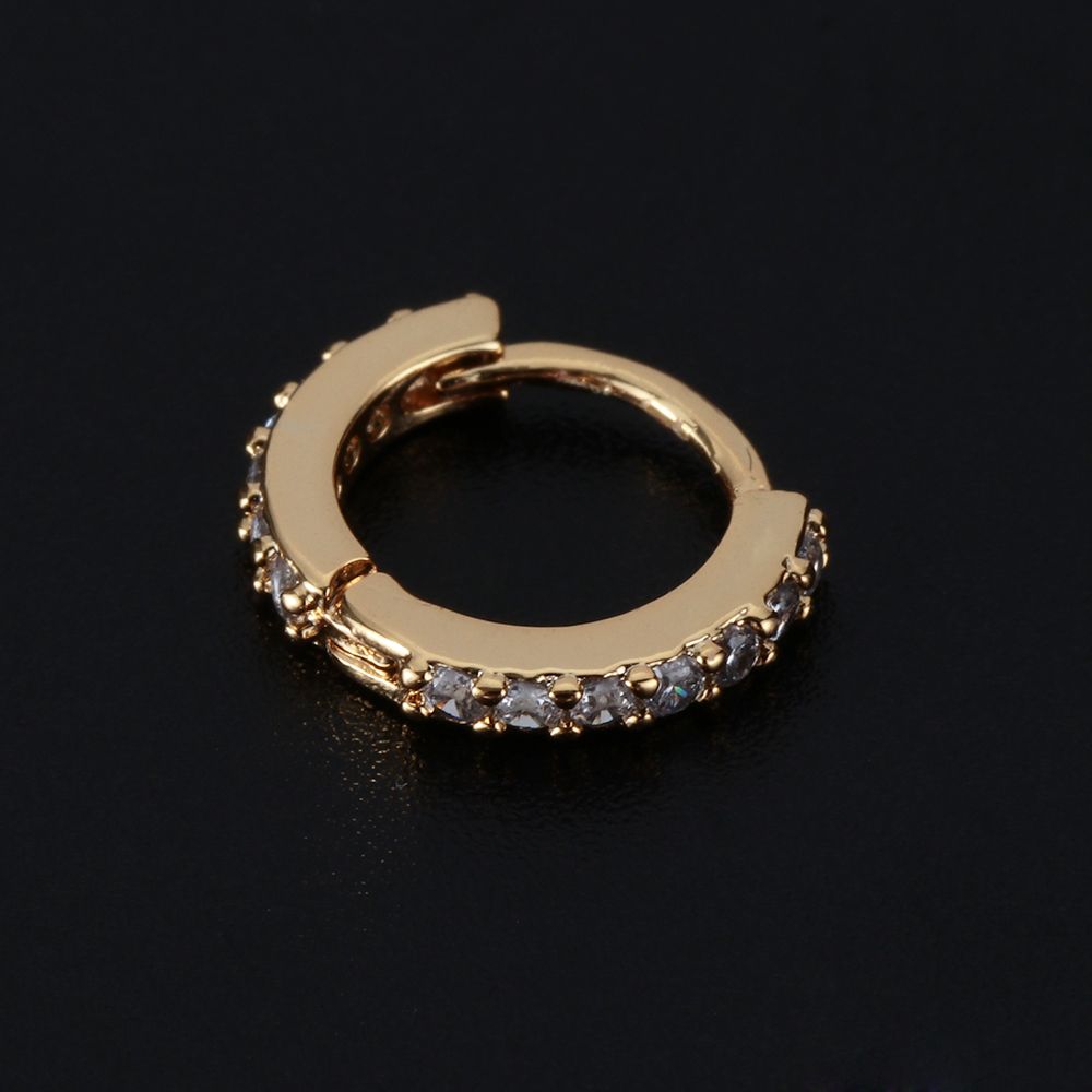 Cartilage Tragus Daith Conch Snug Nose Ring Huggie Hoop Earring CZ Ear Piercing Body Jewelry
