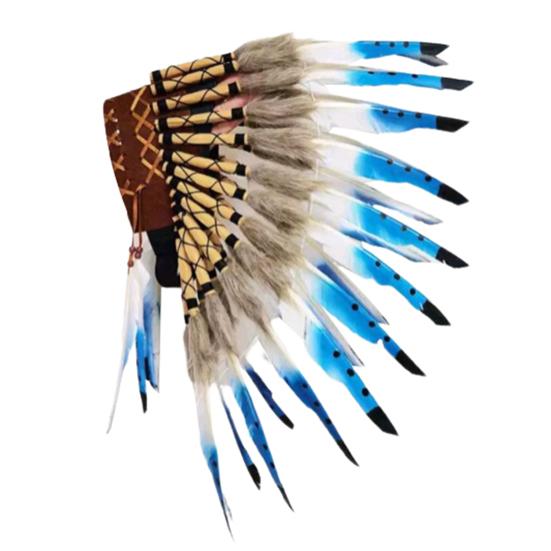 Головной убор из искусственного пера Yousheng в индейском стиле высотой 40 см, головной убор для фотосъемки, фестивалей, косплея, карнавального костюма, аксессуара