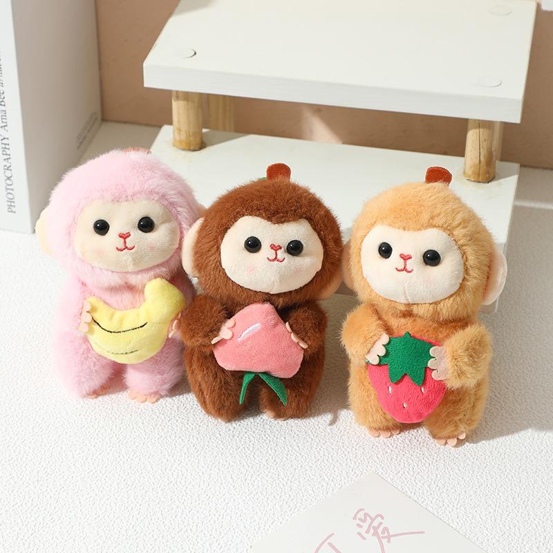 Non-Toxic 14Cm Cartoon Plush Monkey Keychains Stuffed Lovely Animal Backpack Decoration Pendants Boutique Dolls Plush Toys For Kids Gifts