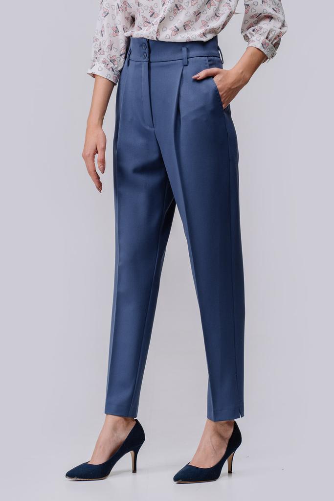 Укороченные брюки с высокой посадкой и карманами