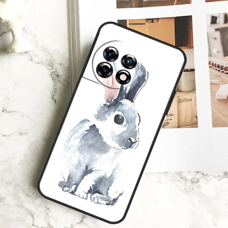 Cute Bunny Rabbit Case For OnePlus 12 12R 11 9 10 Pro 10R 9R 8T 10T Nord CE 2 3 Lite 2T N10 N20 N30 CE4 Cover