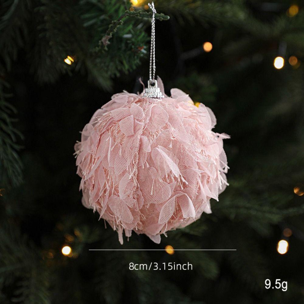 Petal Christmas Tree Ornaments Pink Christmas Ball New Xmas Tree Hangings Pendant  Xmas Decorations