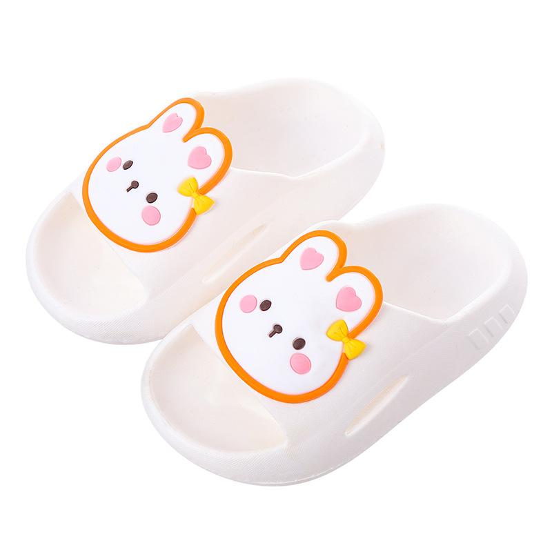 New children's cartoon rabbit sandals for girls, thick-soled and soft, suitable for toddlers and boys, bathroom slippers