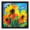 Paper Sunflower Wall Art Painting, Multicolor, Floral, 13X13 In, Set of 1