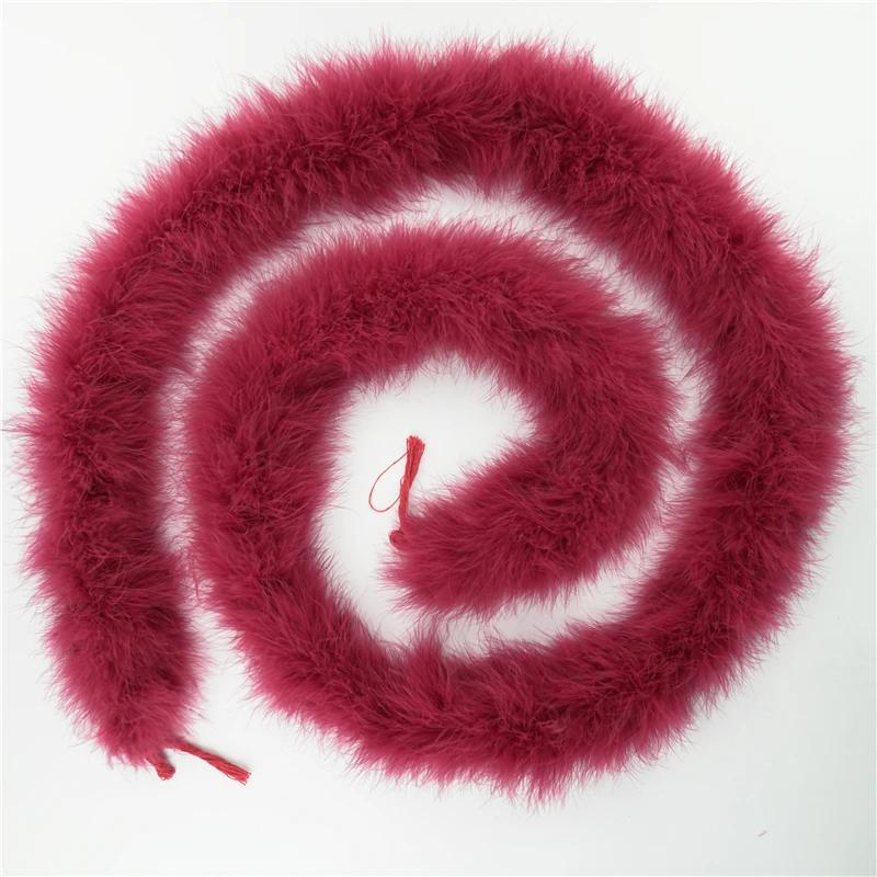 2Meters Turkey Feathers Boa Thick 50Grams Feather for Crafts Needlework Fringe Trim Boas Strip Carnival Wedding Decoration Decor