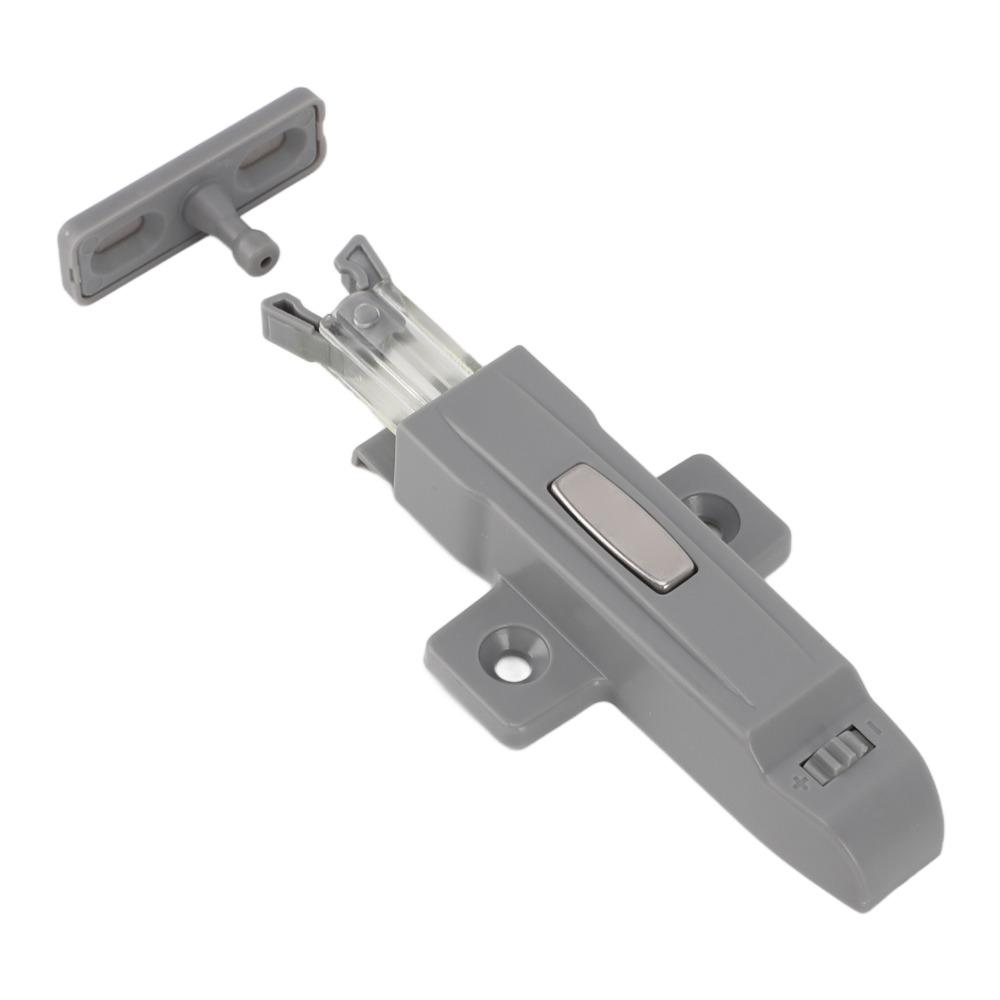 2Pcs ABS Touch Catch Closure Soft Close Self Locking Device Cabinet Door Push Latch RV Closet