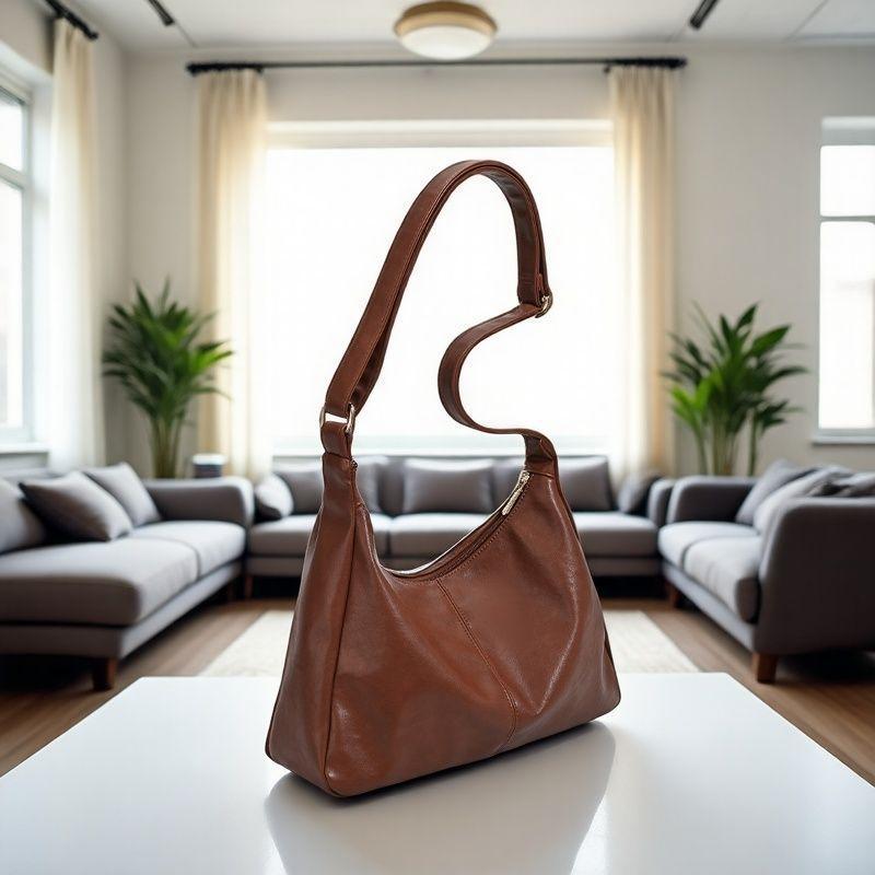 IELGY Ladies Tote Bag Retro Soft Leather Shoulder Large Capacity Lazy Messenger Bag