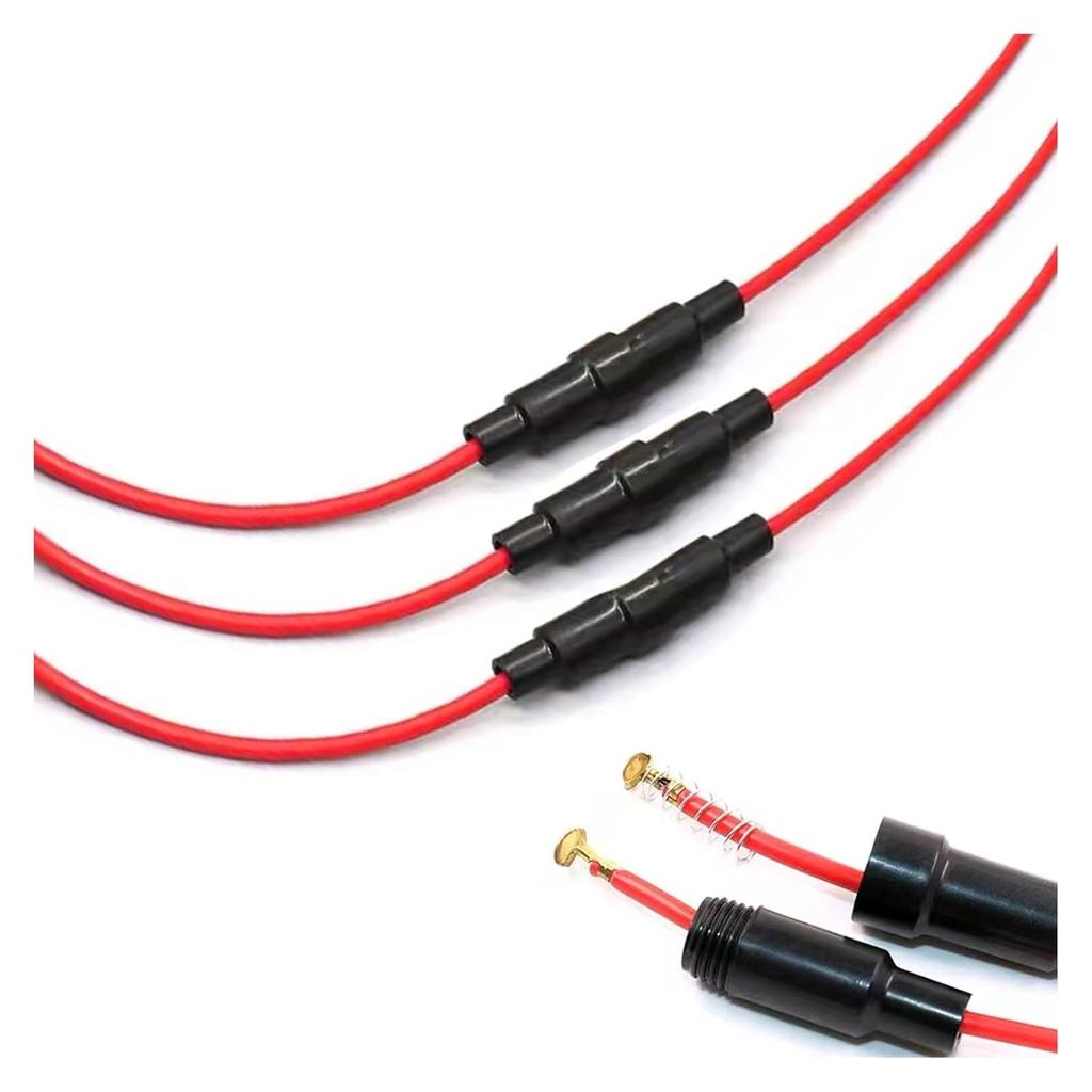 Automotive Car Inline Screw Type 5X20Mm AGC Fuse Holder 16 Awg Wire (Pcak Of 10)