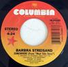 7-дюймовая пластинка BARBRA STREISAND - Somewhere 3805680 Columbia 1985 США Поп Б/У