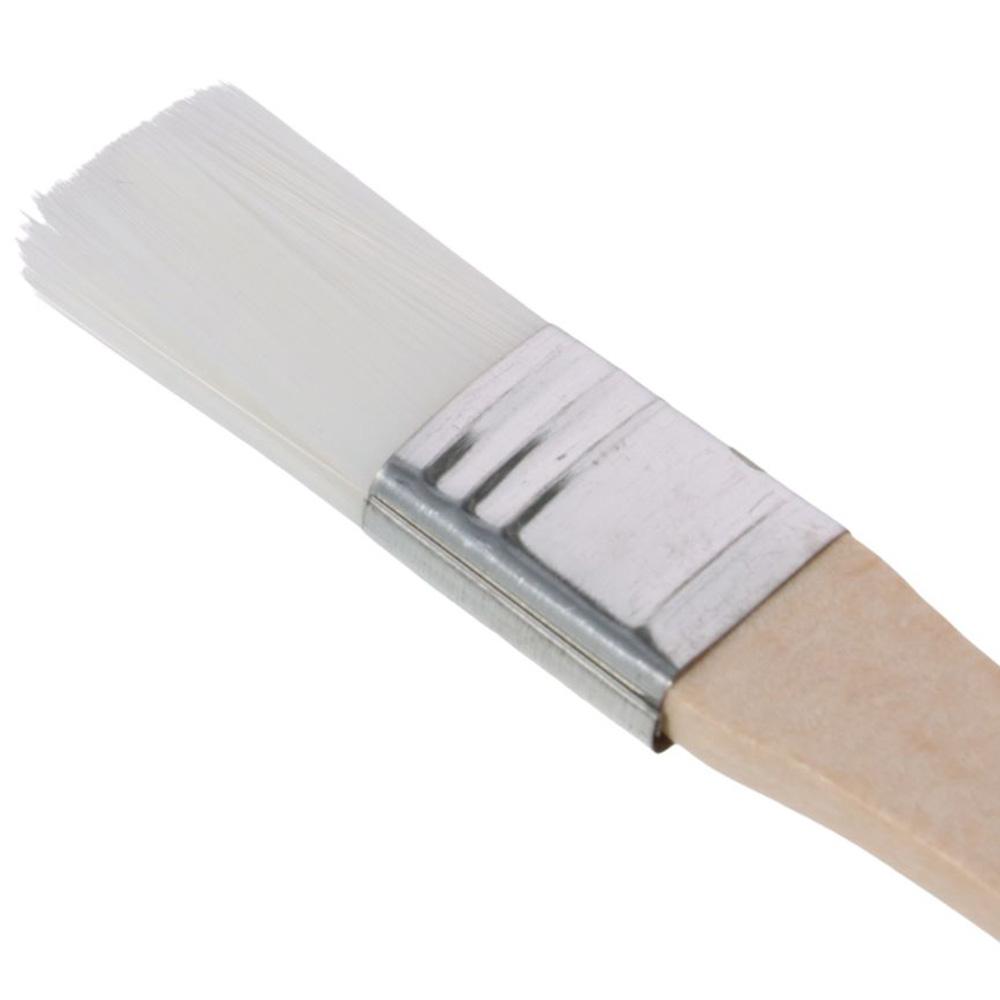 1/12Pcs 0.6 inch Painting Tool Nylon Bent Head Cabinets Wood Handle Wall