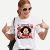 Kawaii Engraado Mafalda Impresso Grfica Camiseta Feminina Harajuku Roupas Estticas Branco Topos Tshirt 2021 Moda Casual Feminino T Camisa