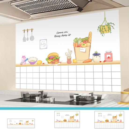 Маслостойкие наклейки на стену Yousheng Защита стены кухонного фартука Водонепроницаемые Термостойкие Статические наклейки для кухни Столовой Столешницы