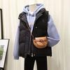 Winter Women Vest Coat Thickened Padded Zipper Closure Stand-up Collar Sleeveless Waistcoat Solid Color Winproof Heat