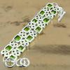 Wedding Gift For Her 925 Silver Natural Peridot Chain Adjustable Bracelet