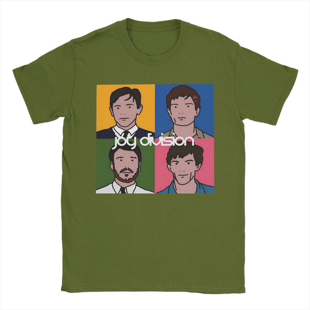 Футболки Joy Division Мужские Женские из Чистого Хлопка Хипстерские Футболки Круглый Вырез Панк-Рок Готические Футболки Топы с Коротким Рукавом Большие Размеры