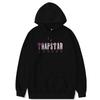 Трансграничный Trapstar Алфавитный Повседневный Уличный Молодежный Хлопковый Красно-Черный Принтованный Флисовый Свитшот Свитшот