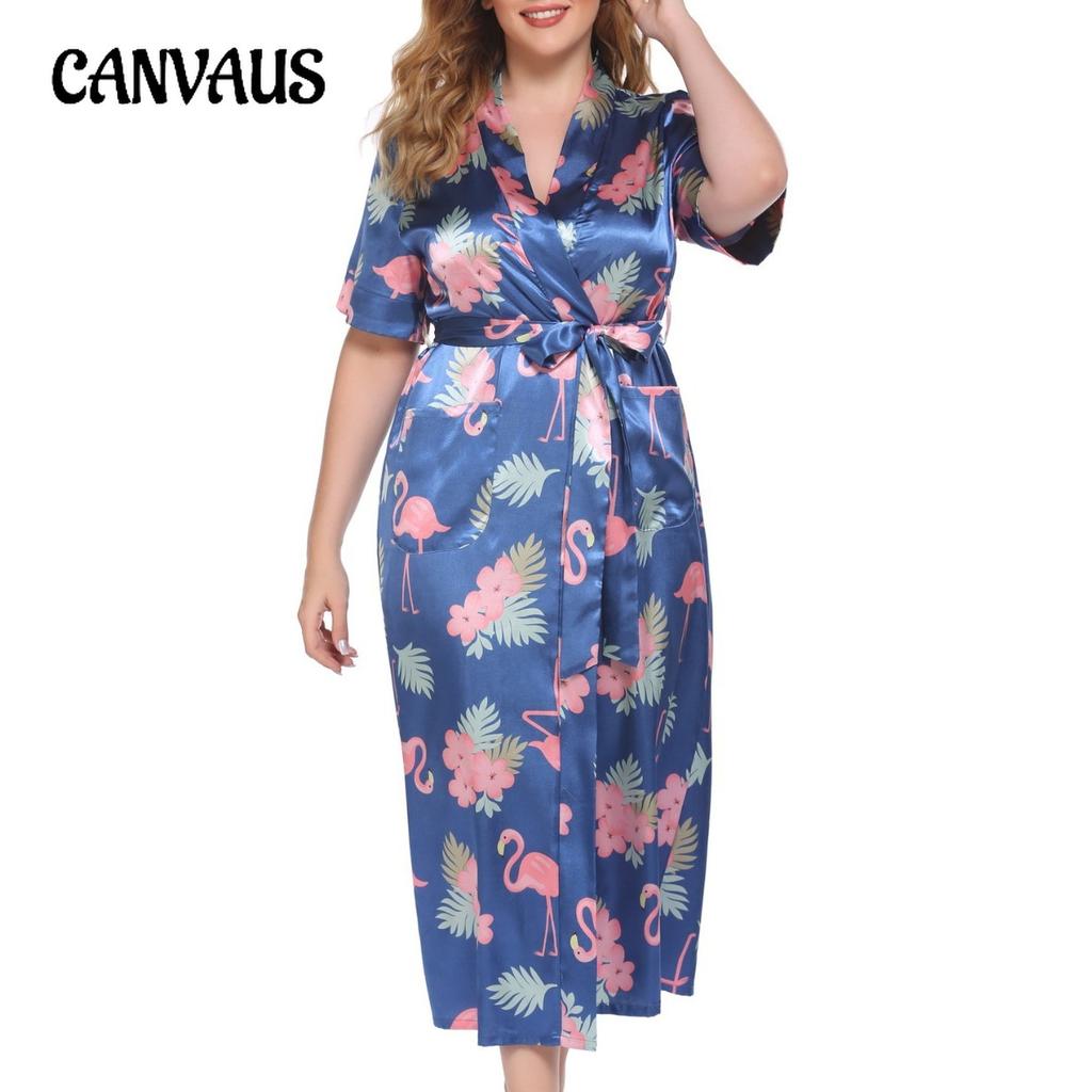 Summer Large Size Nightdress Women's Home Wear Printed Short-sleeved Home Wear