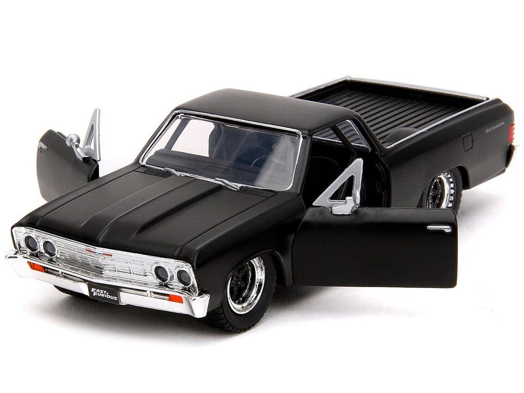 JADA TOYS 1/32 Форсаж Chevrolet El Camino 1967 Матовый черный F&F10 Chevy El Camino Литая модель автомобиля [Параллельный импорт]