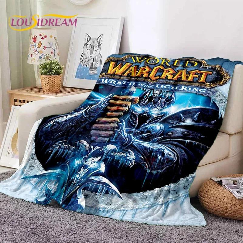 ВАУ, World of Warcraft Охотник на демонов, Король-лич Игровое фланелевое одеяло для кроватей Спальни Дивана Пикника, Плед для Отдыха на Открытом воздухе 013