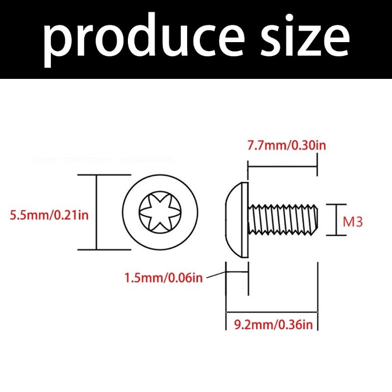 652F Heavy Duty Titaniums Fastening Screws Upgrade Kits Rustproof Materials Shock Absorption Design