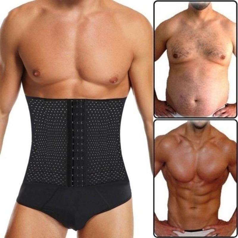 Men Body Shaper Slimming Belt Waist Trainer Sauna Swat Belt Workout Corsets Modeling Straps Sport Girdle Fitness Fat Burning Trimmer Shapewear
