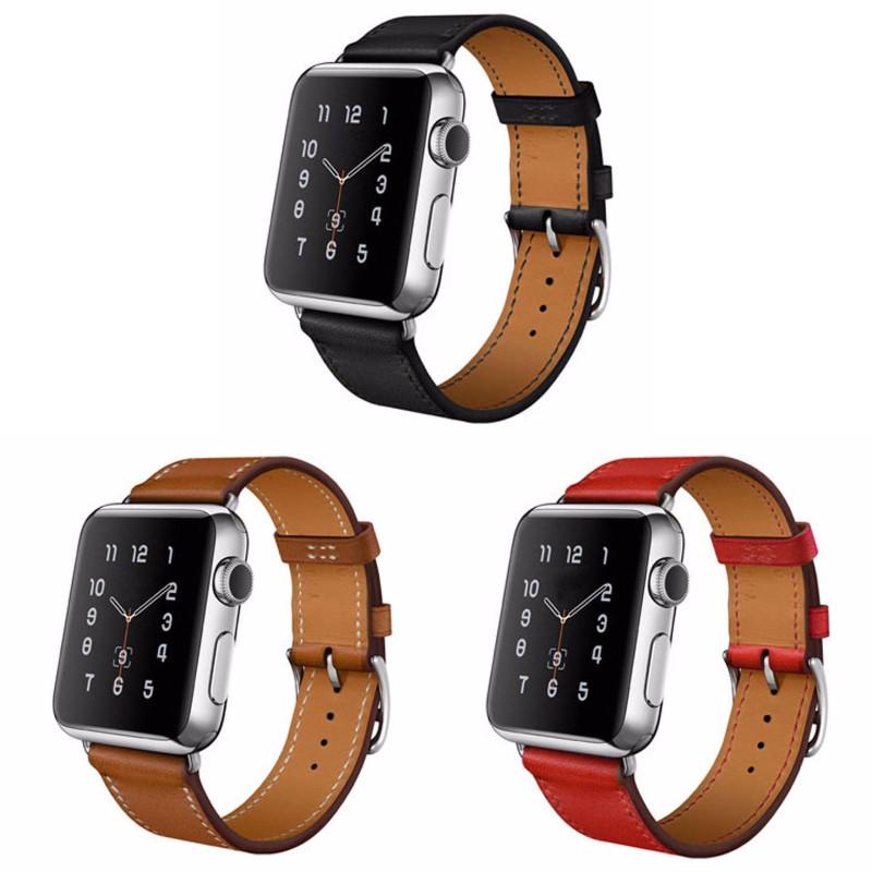 Кожаный ремешок для Apple Watch одинарный петлевой плетеный ремешок из натуральной кожи для моделей 38 мм и 42 мм