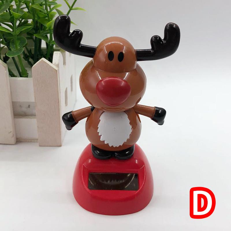 New Arrival Christmas Car Ornament Solar Ornament Bobblehead Doll Christmas Modeling Ornament Gift Creative Interior Car Supplie